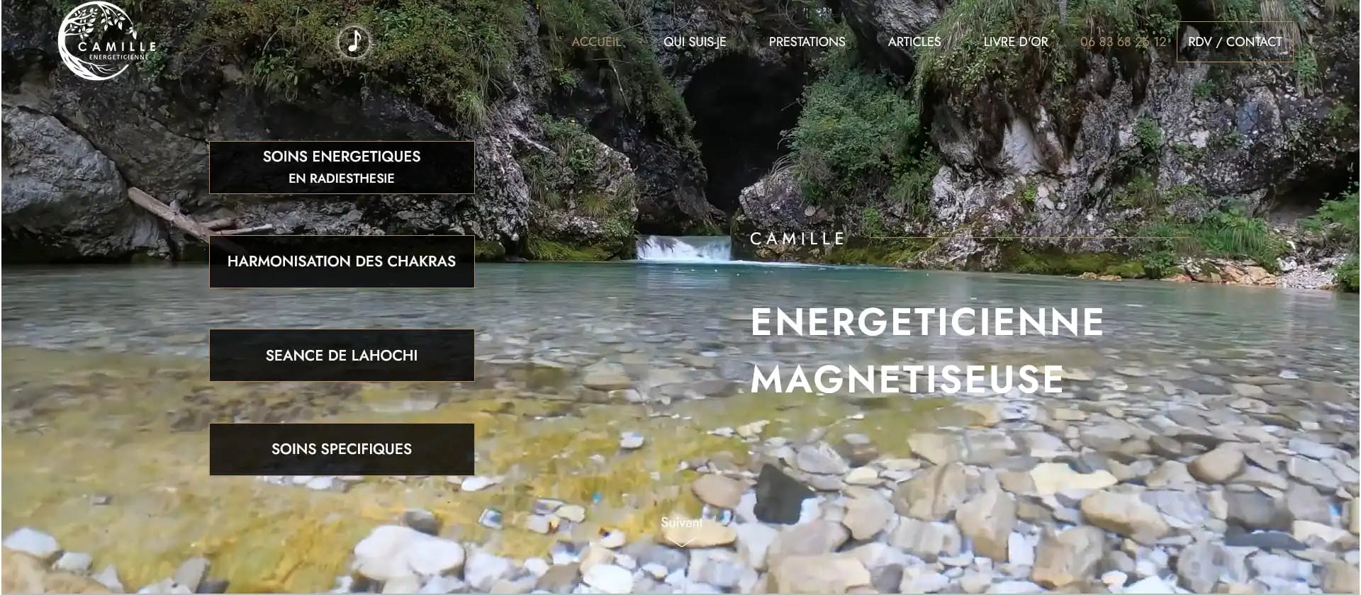screenshot du site Camille-énergéticienne