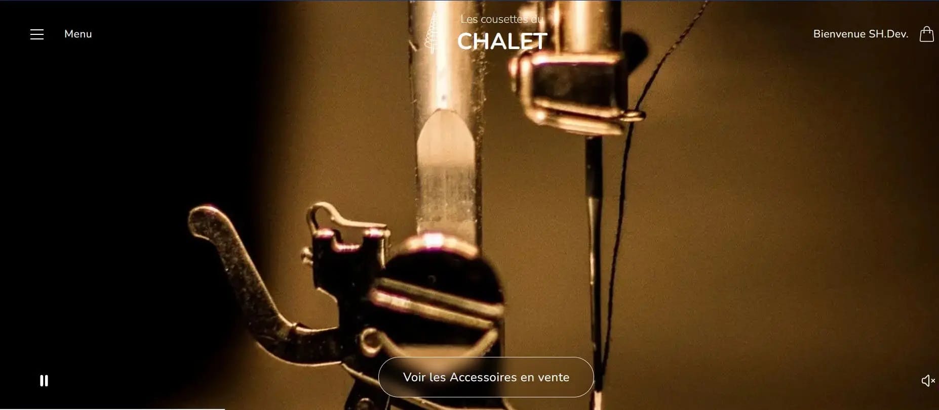 screenshot du site Les cousettes du Chalet